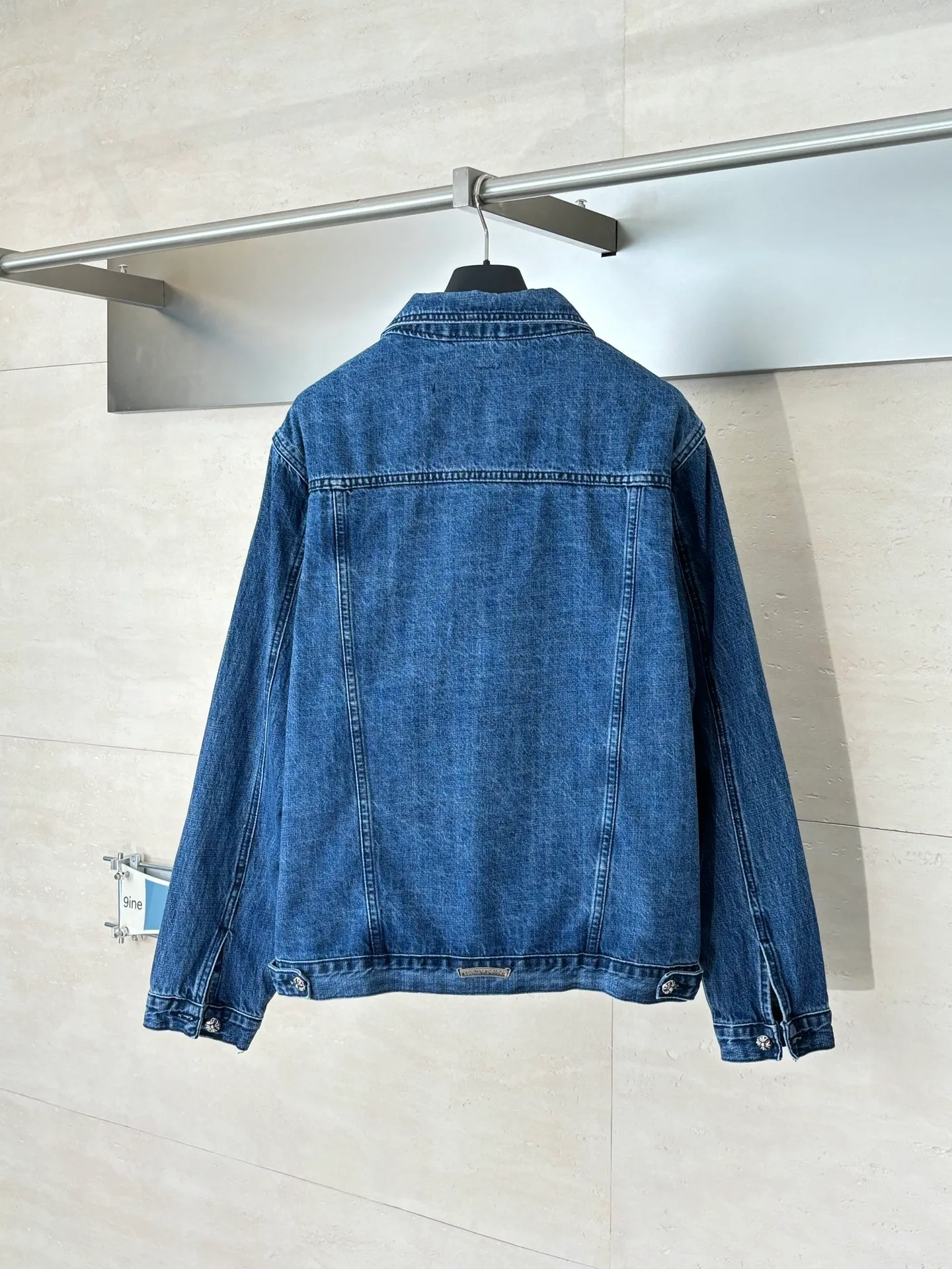P540 Chrome Heart*/Chrome Heart Ch plain washed denim denim jacket jacket Size: S/M/L/XL